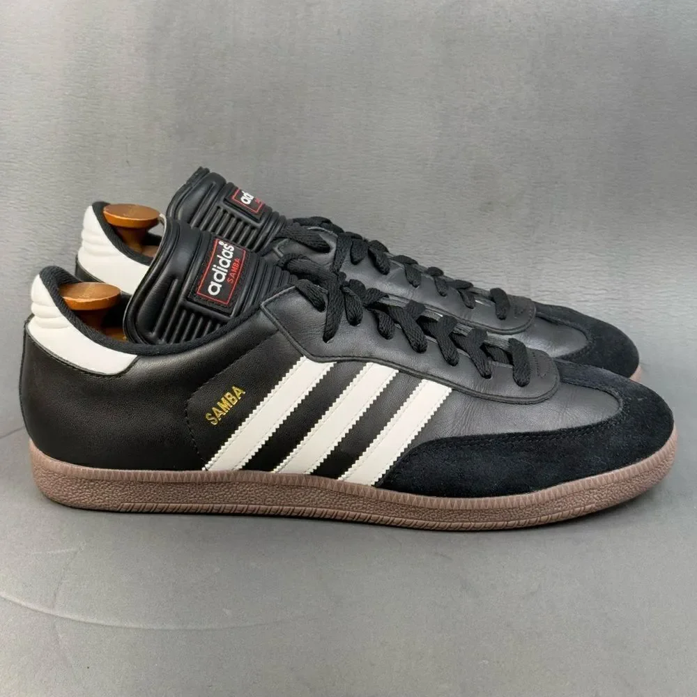 Adidas Samba Classic Men's Athletic sneaker Shoes Black White size 12.5